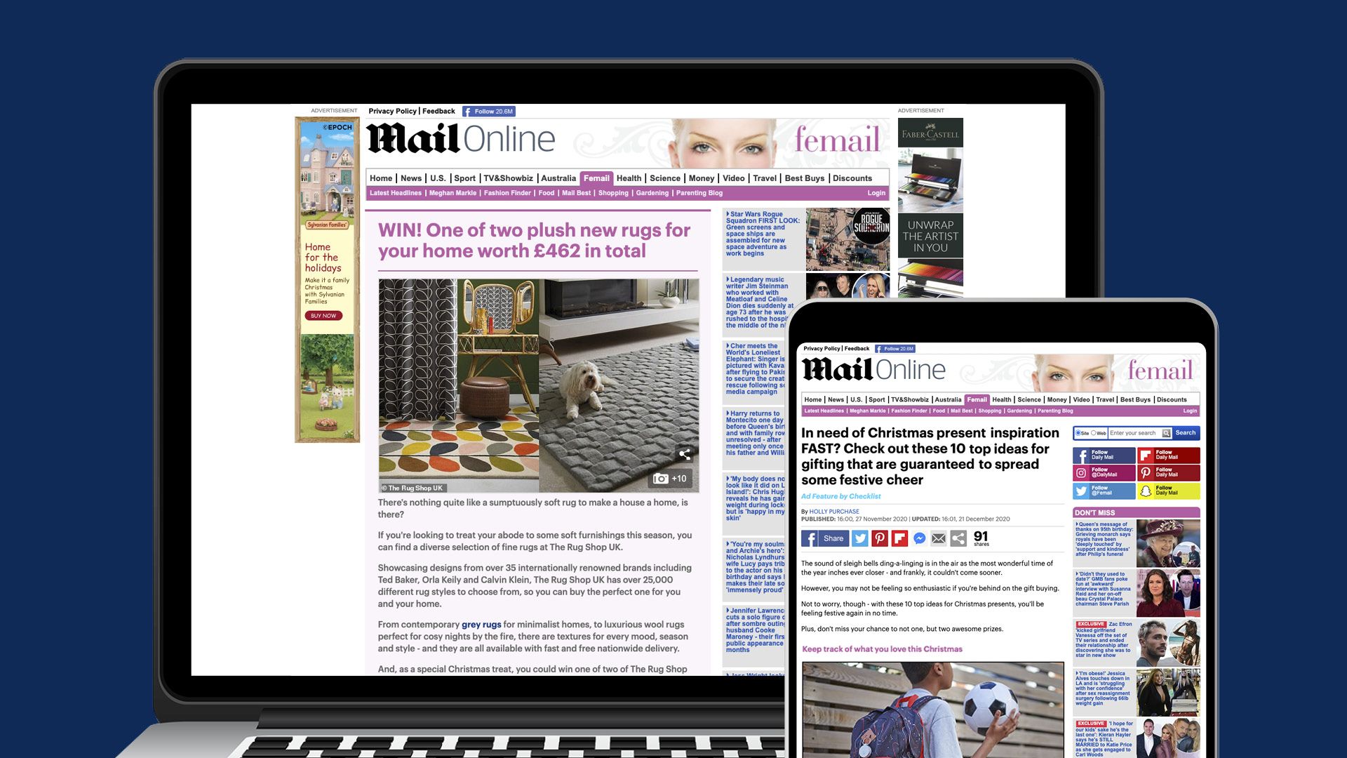 Competition on the MailOnline website