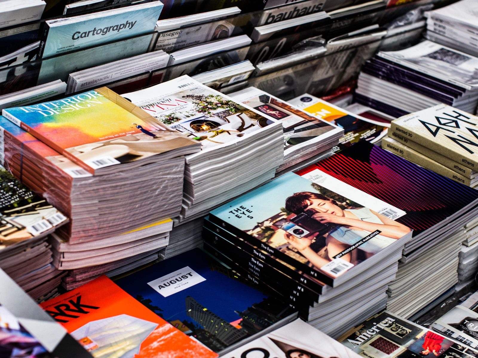 selection of books and magazines 