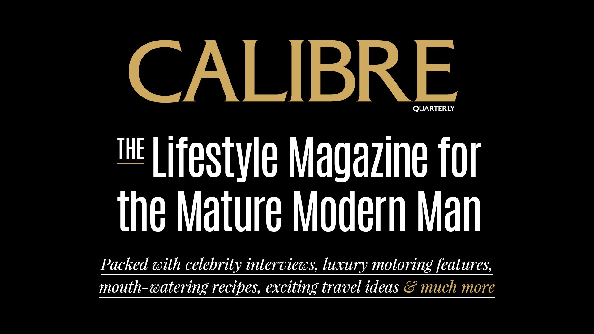 Announcing The Launch of CALIBRE Quarterly Magazine
