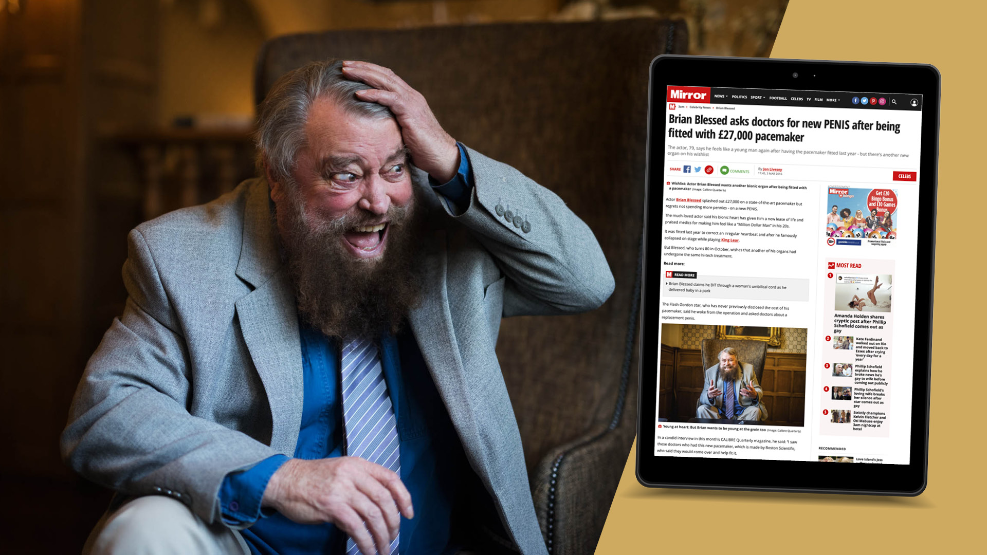 Brian Blessed’s Anatomy Covers The Nation Thanks To CALIBRE