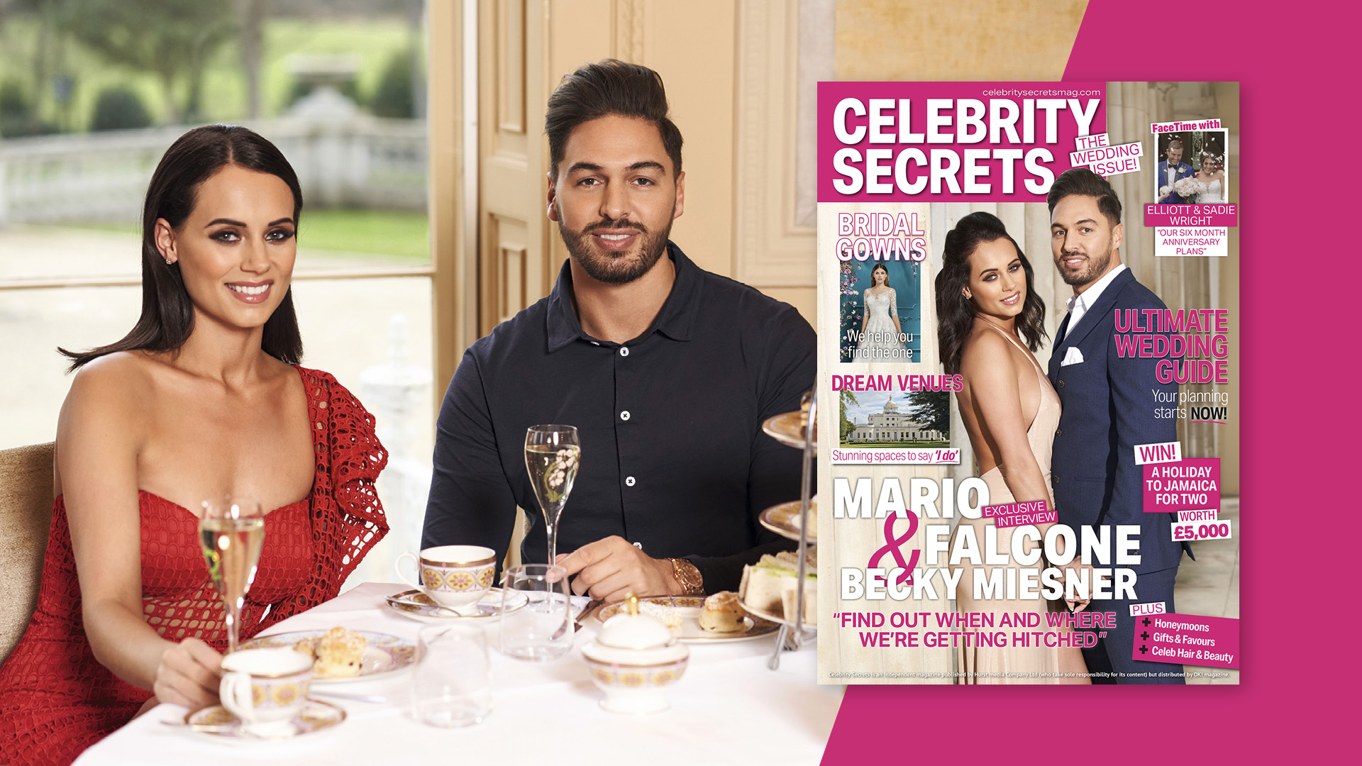 Exclusive interview with TOWIE’s Mario Falcone and Becky Miesner inside the weddings issue of Celebrity Secrets – OUT NOW!