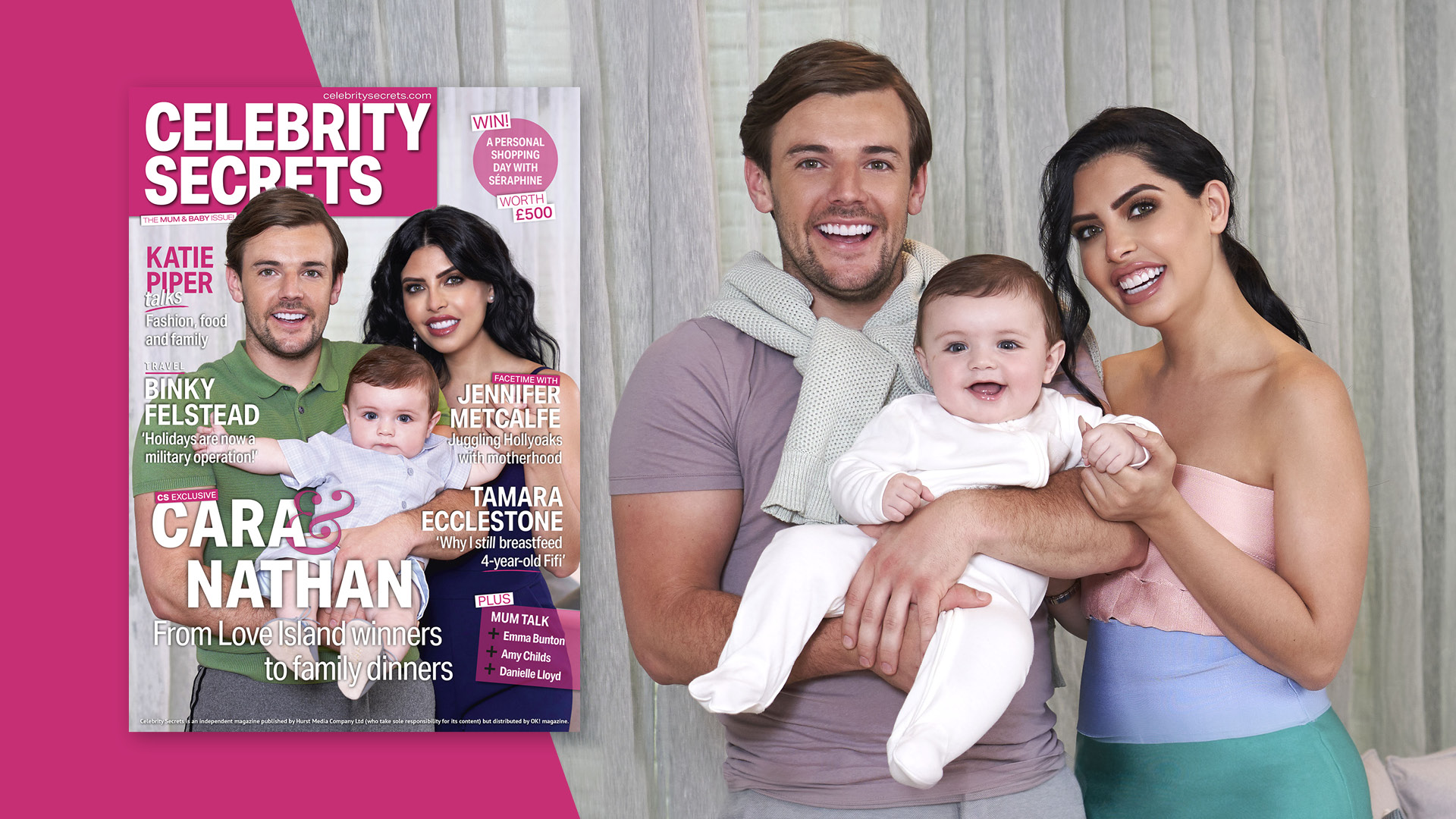 Exclusive interview with Love Island winners Cara de la Hoyde and Nathan Massey inside Celebrity Secrets Mum & Baby issue – OUT NOW!