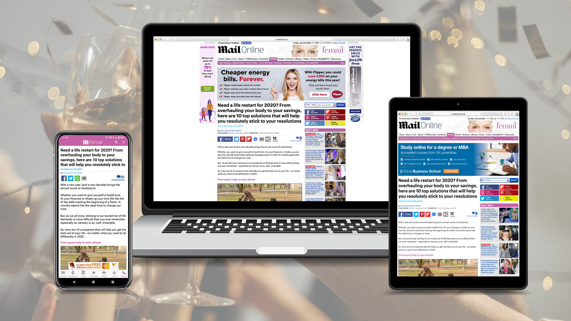 Latest MailOnline Feature Will Inspire Your New Year’s Resolutions