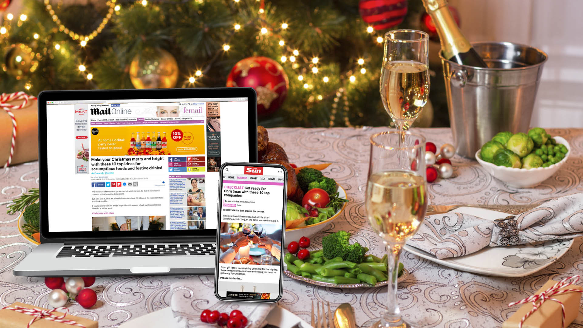 Festive food and drink inspiration in Sun Online and MailOnline